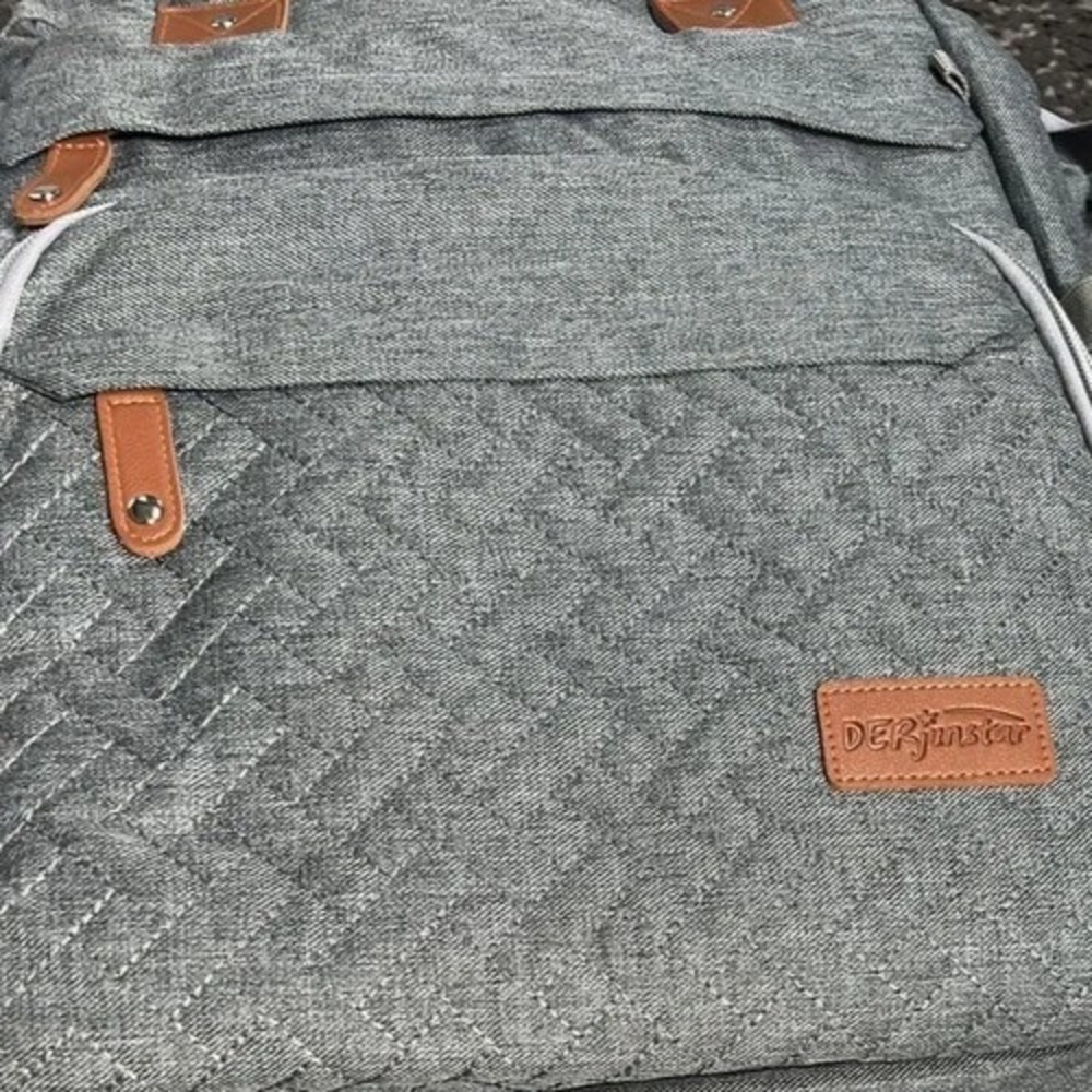 Derjunstar Gray Multifunction Diaper Backpack - image 4